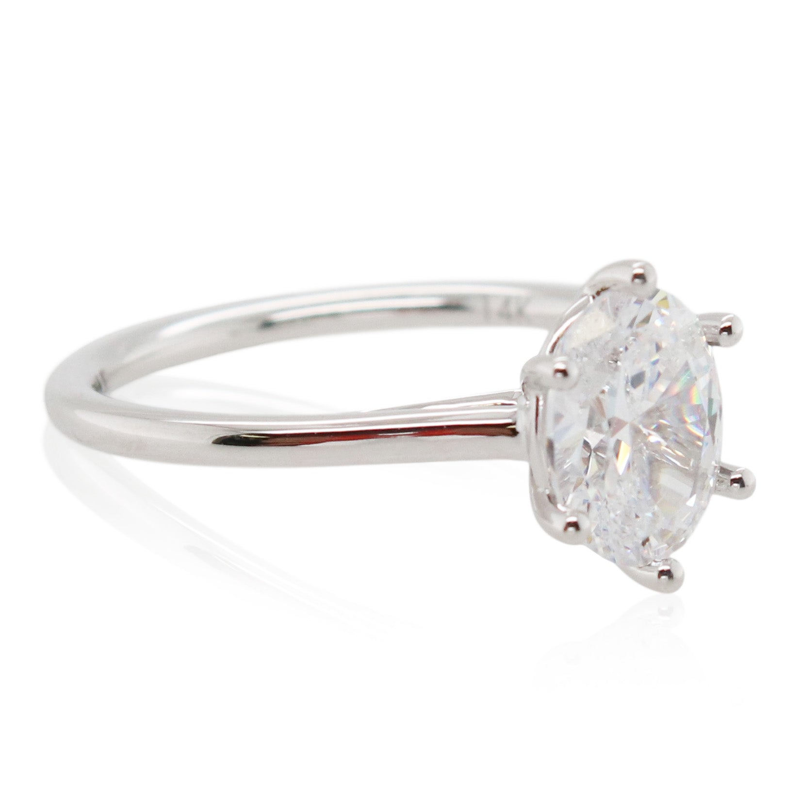 Sylvie Cathedral 2ct Oval Diamond Engagement Ring Mounting
