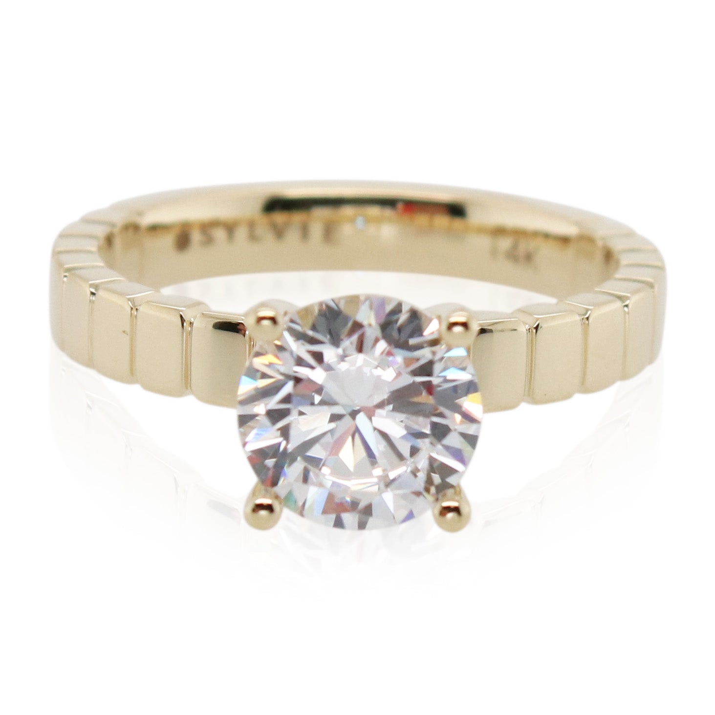Sylvie 1.50ct Round Diamond Engagement Ring Mounting
