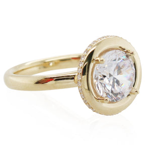Sylvie Bezel Set Diamond Engagement Ring Mounting