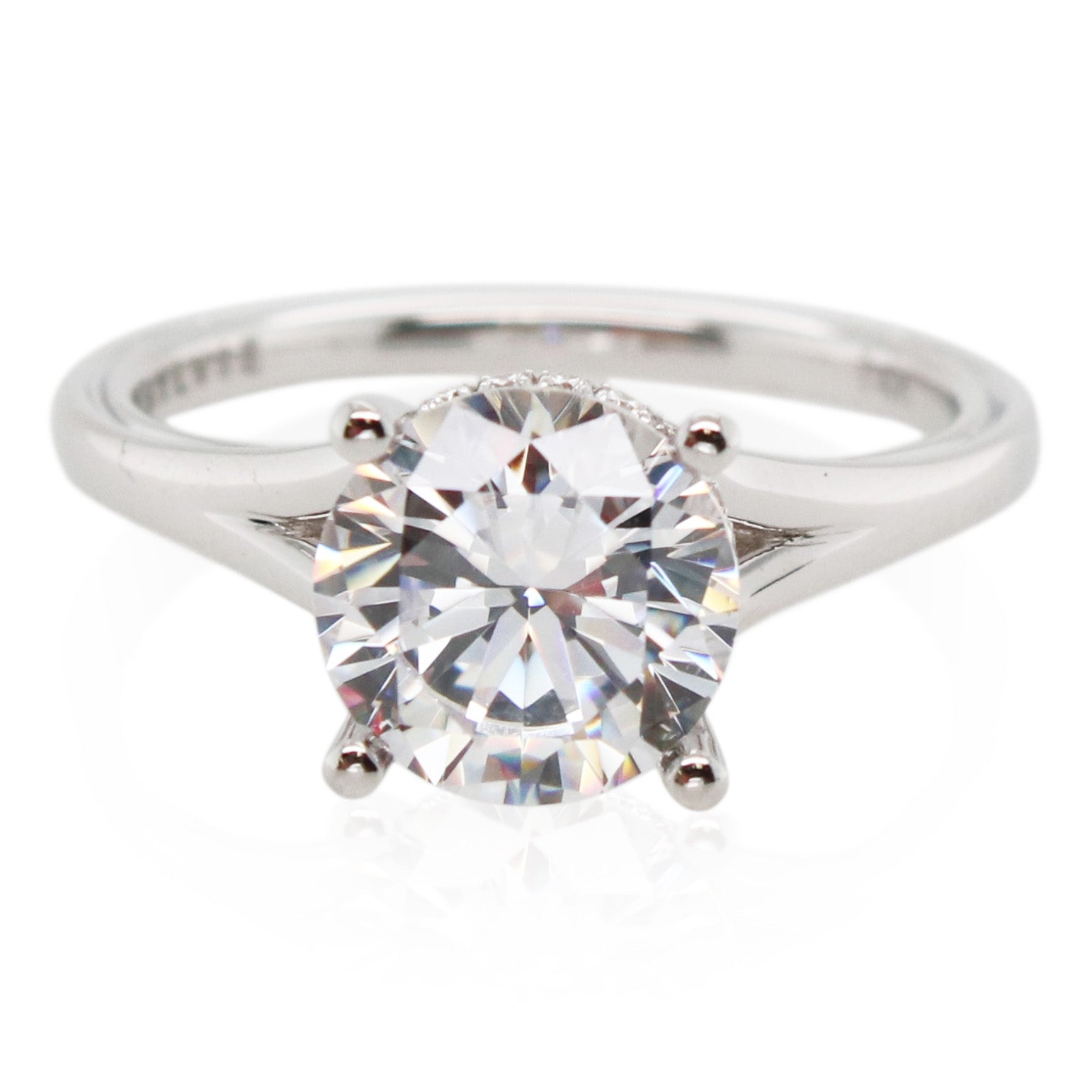 Sylvie 2ct Hidden Halo Engagement Ring Mounting