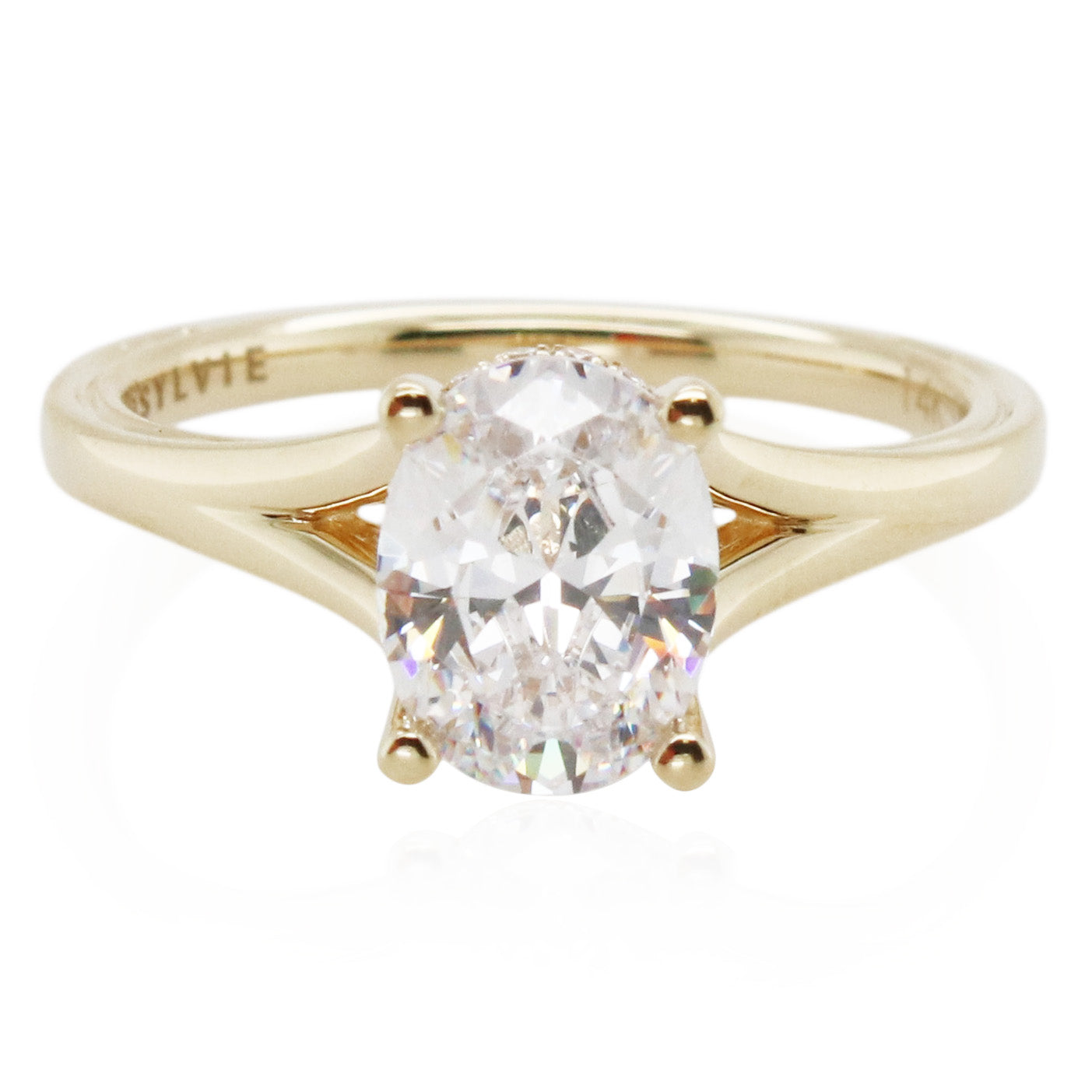 Sylvie 2ct Diamond Hidden Halo Engagement Ring Mounting