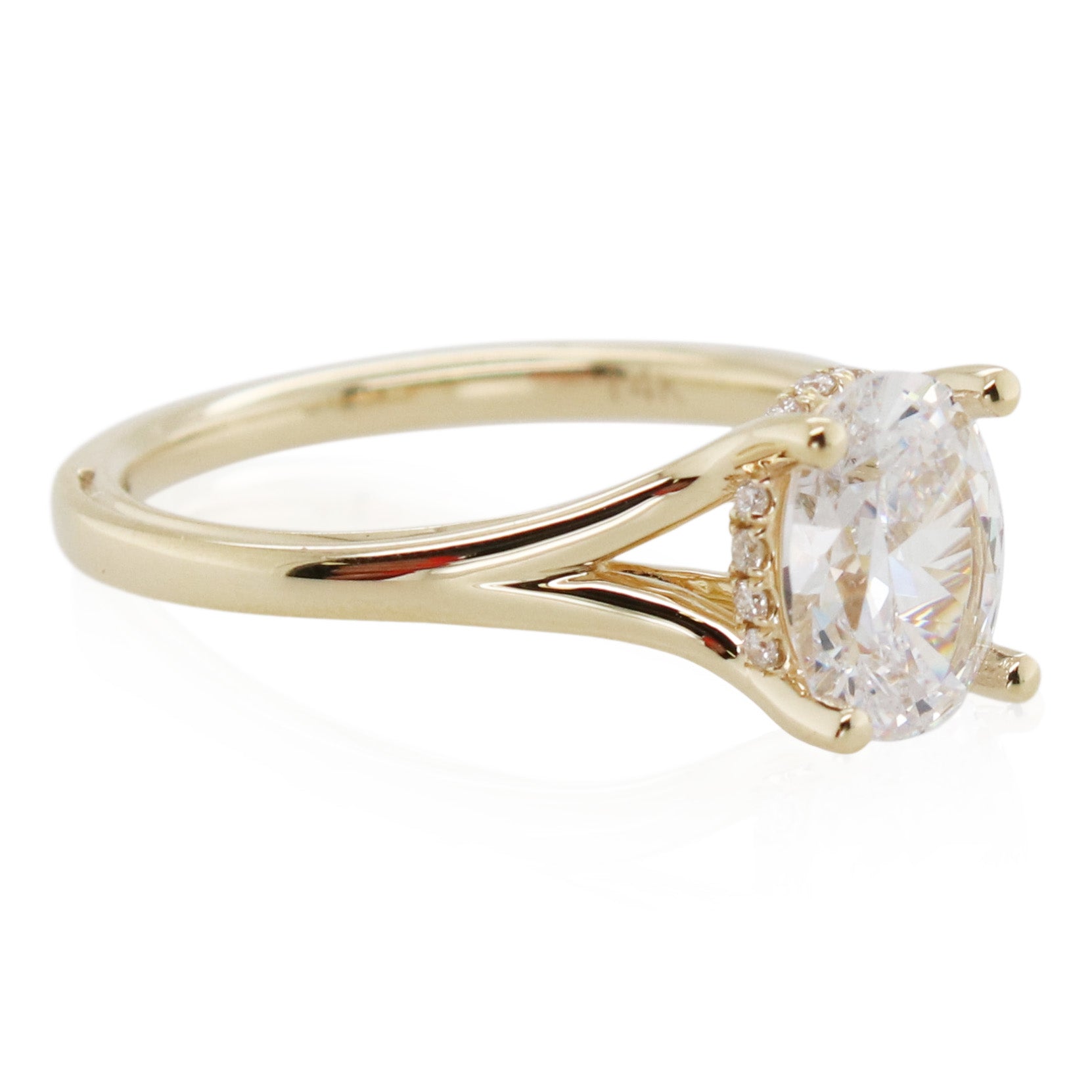 Sylvie 2ct Diamond Hidden Halo Engagement Ring Mounting