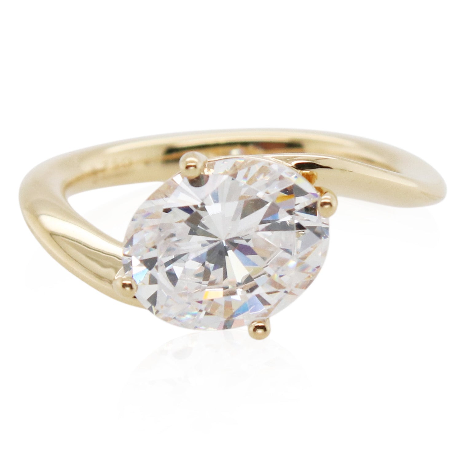 Precision Set 3ct East/West Oval Diamond Mounting