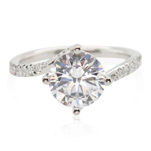 Precision Set 2ct Diamond Wrap Around Engagement Ring Mounting