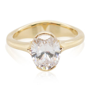 Precision Set 2ct Oval Diamond Engagement Ring Mounting