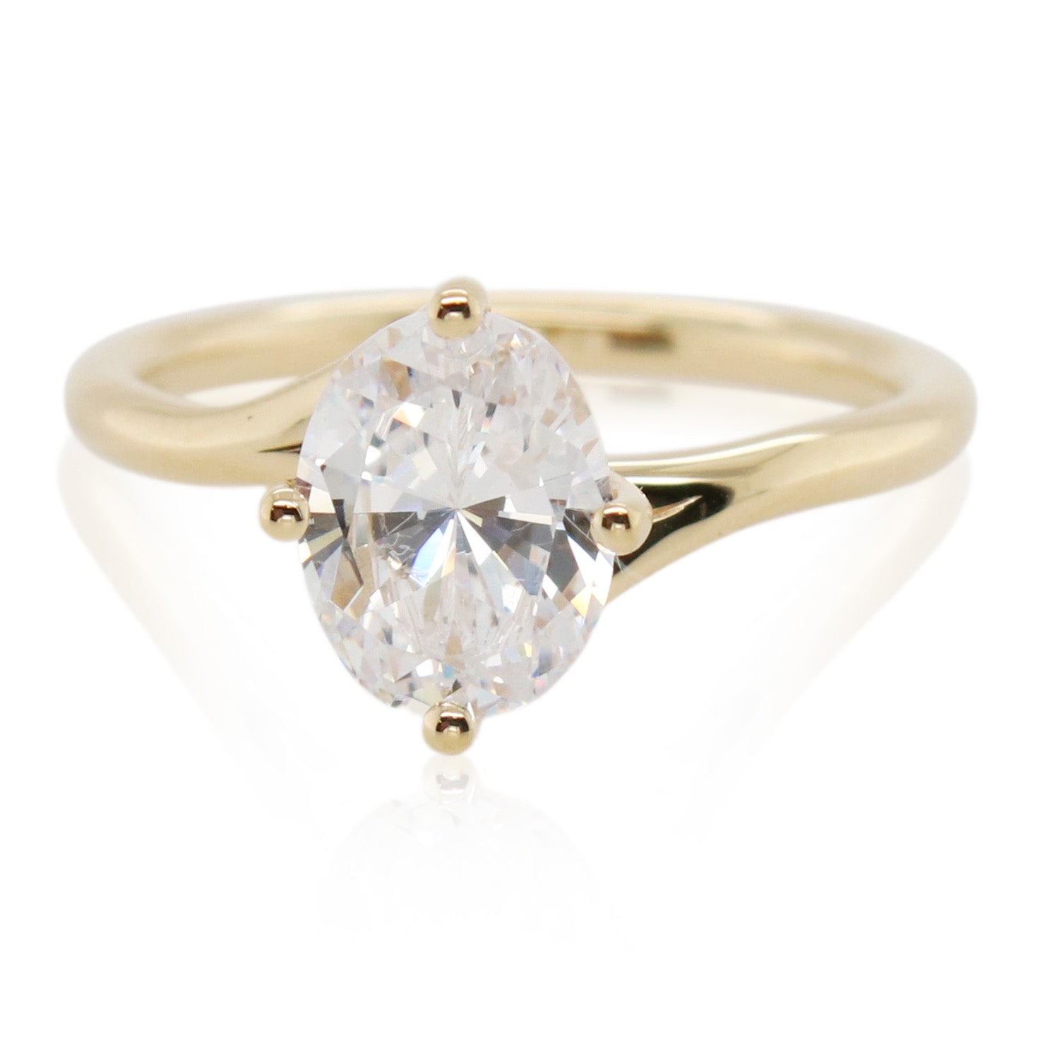 Precision Set 1.50ct Oval Diamond Wrap Around Engagement Ring Mounting