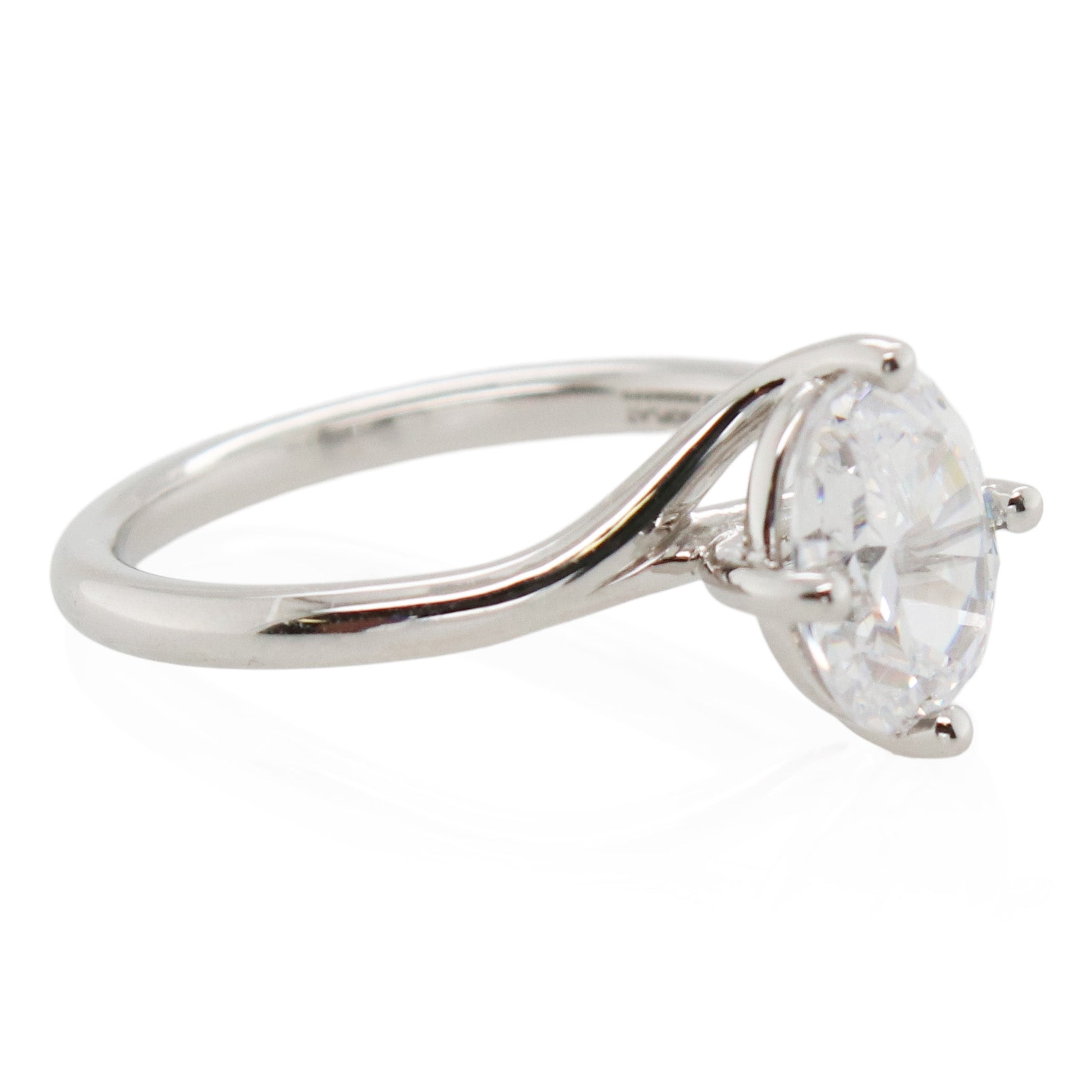 Precision Set Platinum Wrap Around Engagement Ring Mounting