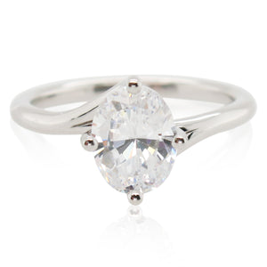 Precision Set Platinum Wrap Around Engagement Ring Mounting