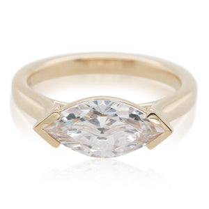 0.02ct Total Weight East/West Marquise Diamond Mounting