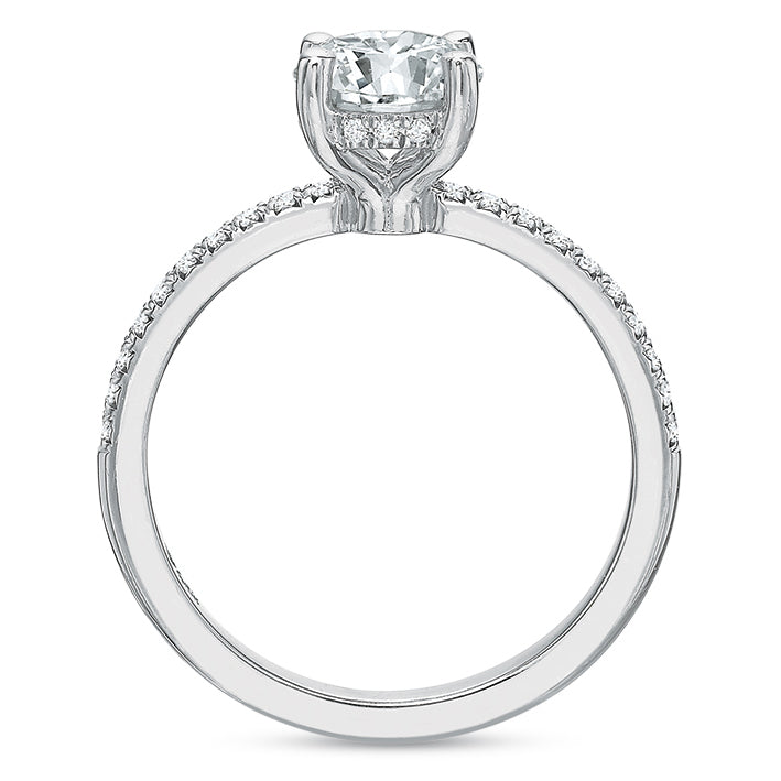 Hidden Halo Diamond Engagement Ring