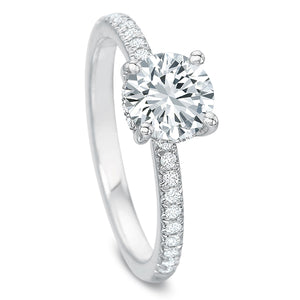 Hidden Halo Diamond Engagement Ring