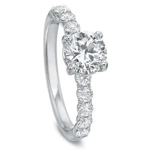 Half Round Solitaire Engagement Ring