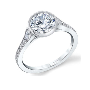 Diamond Gradient Sides Engagement Ring