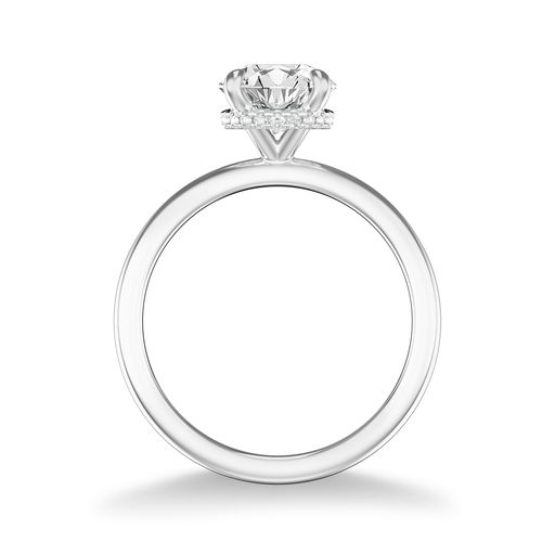 Hidden Halo Diamond Engagement Ring