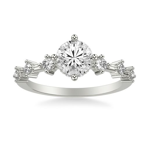 Diamond Station Engagement Ring