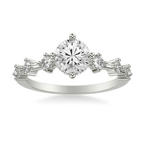 Diamond Station Engagement Ring