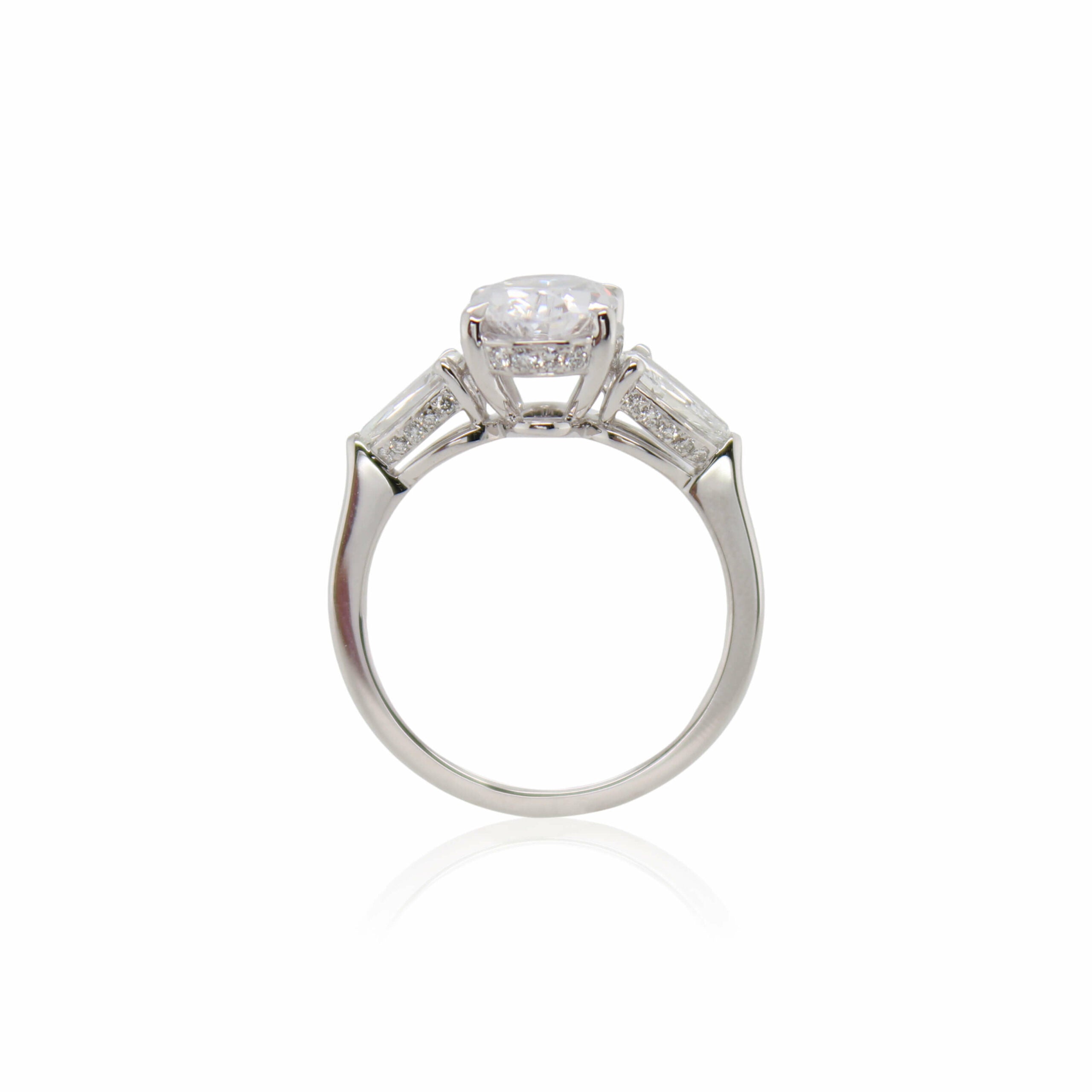 Crisscut New York Oval Diamond Engagement Ring