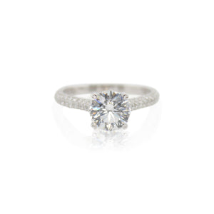 Crisscut New York Tri Side Diamond Engagement Ring