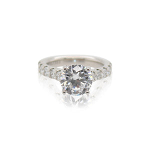 Hidden Halo Diamond Engagement Ring