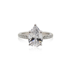3.00ct Pear Shape Diamond Engagement Ring Mounting