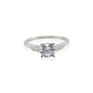 White Gold Round Diamond Engagement Ring