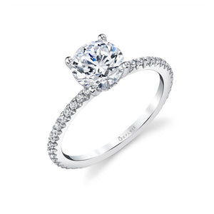 White Gold Diamond Engagement Ring