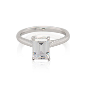 2.00ct Emerald Cut Diamond Solitaire Engagement Ring Mounting