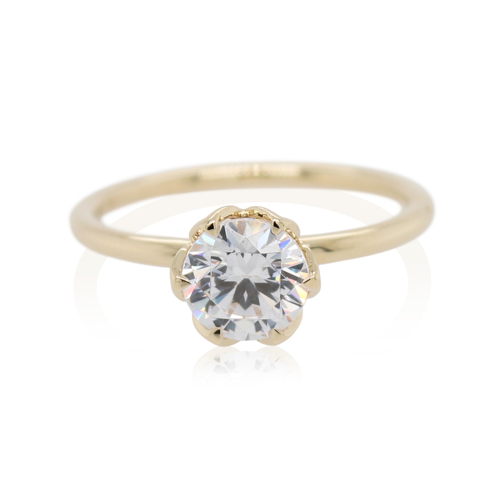 Petal Crown Engagement Ring