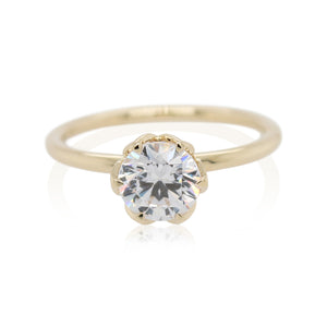 Petal Crown Engagement Ring