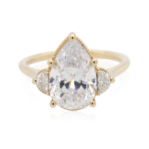Pear Shaped Diamond Engagement Ring