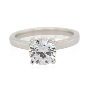 Hidden Halo Diamond Engagement Ring