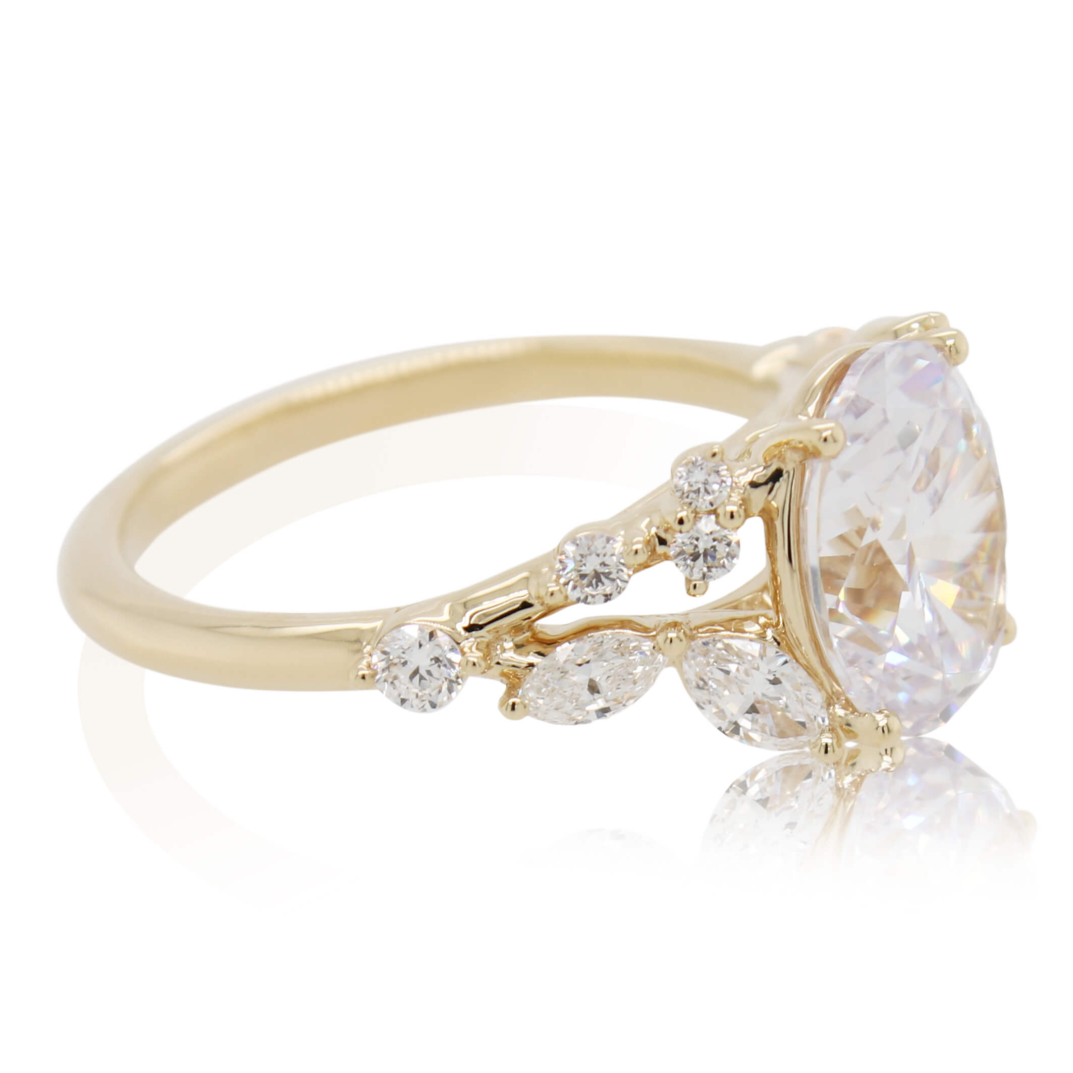 Split Shank Diamond Engagement Ring