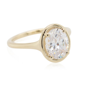 Bezel Set Diamond Solitaire Engagement Ring