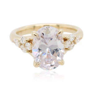 Marquise Diamond Accented Engagement Ring
