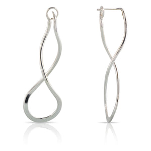 Sterling Silver Endless Braid Earrings