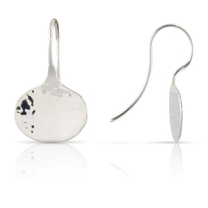 Sterling Silver Hammered Dusk Earrings