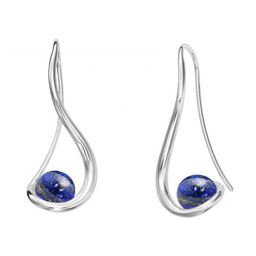 Lapis Wind Spinner Drop Earrings