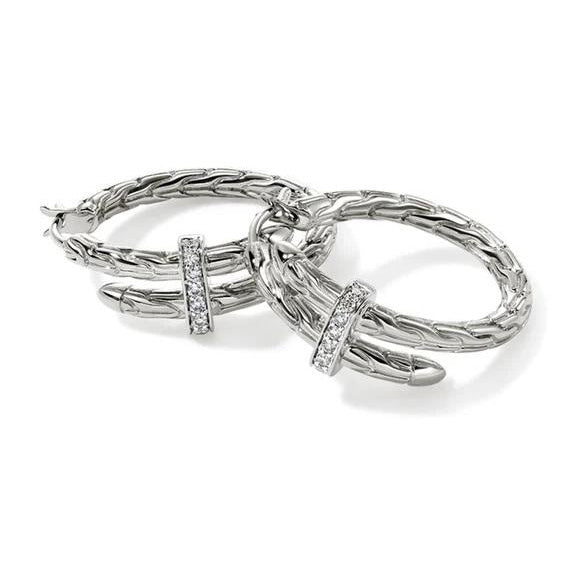 17mm Pavé Diamond Hoops