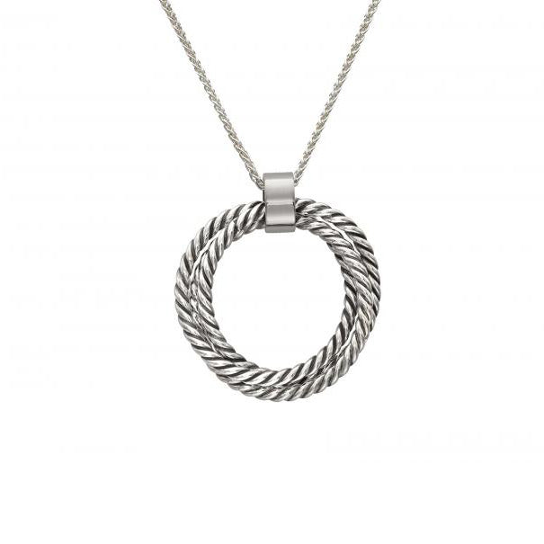Twist Knot Circle Pendant