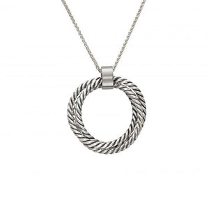 Twist Knot Circle Pendant
