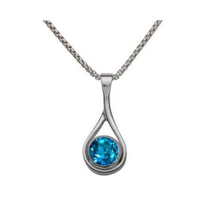 Blue Topaz Drop Pendant