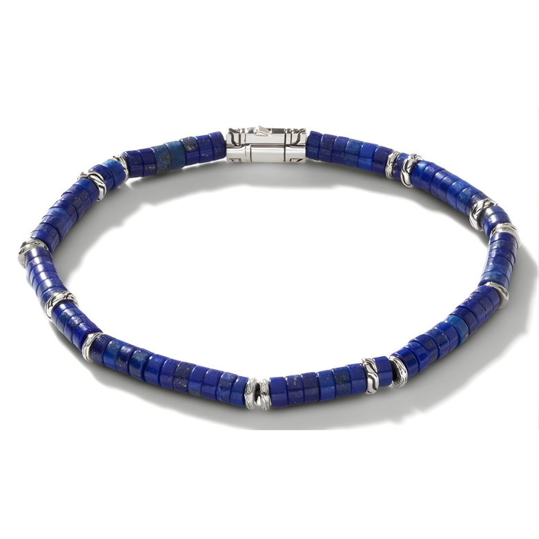 John Hardy 4mm Lapis Lazuli Beaded Bracelet