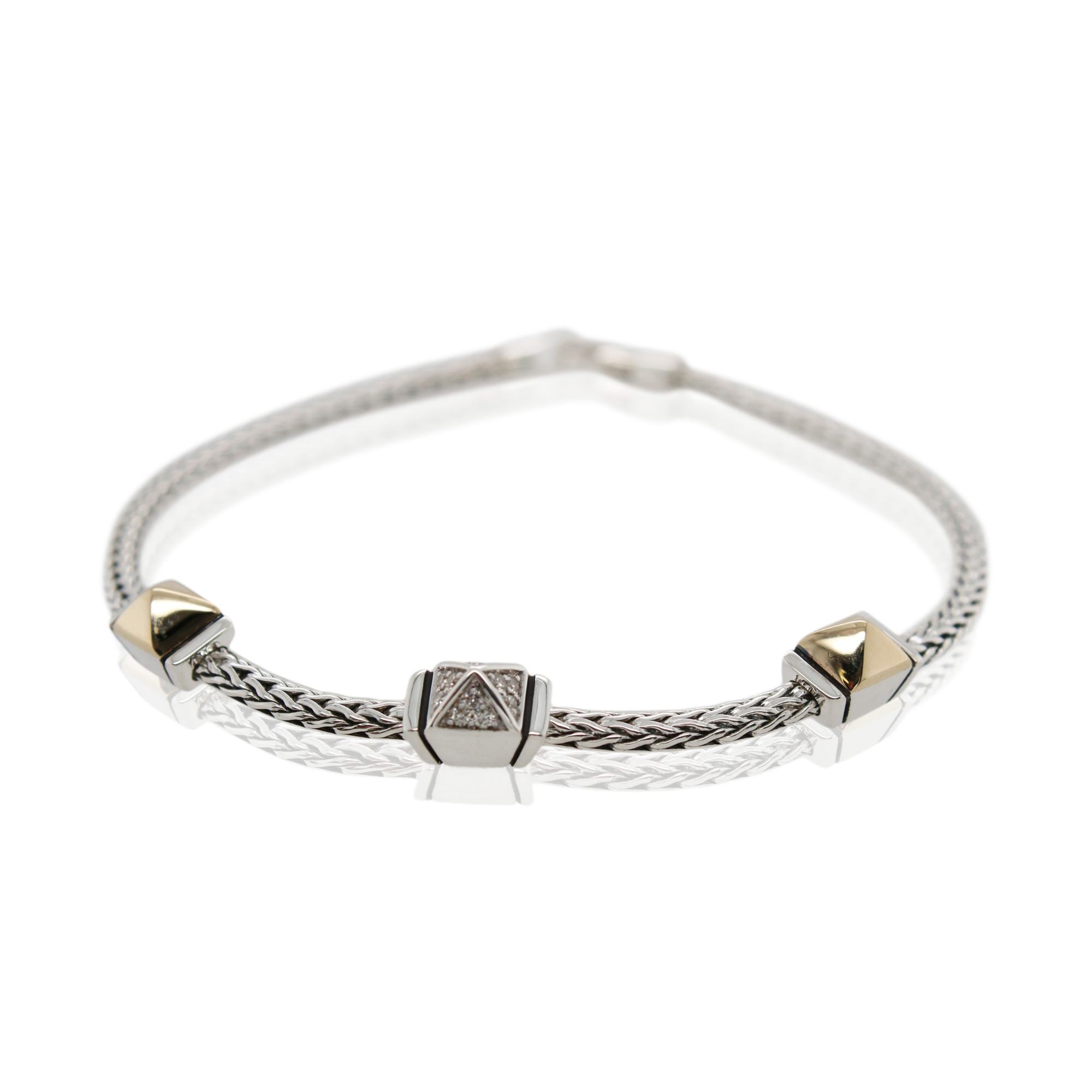 John Hardy Pavé Diamond Station Bracelet