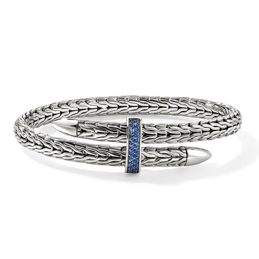 Blue Sapphire Flex Cuff Bracelet