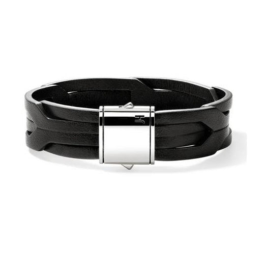 John Hardy Icon 50 Collection Black Woven Leather Bracelet