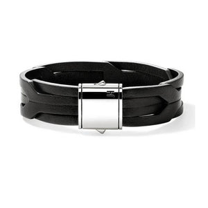 John Hardy Icon 50 Collection Black Woven Leather Bracelet