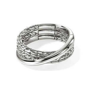 John Hardy Sterling Silver Crossover Ring