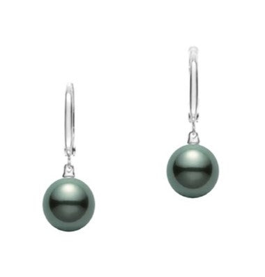 Mikimoto Black South Sea Pearl Drop Earrings