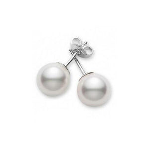 Mikimoto White Gold 6-6.5mm Pearl Stud Earrings