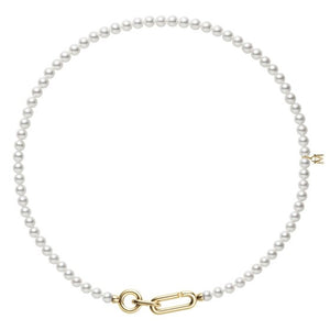 Mikimoto Yellow Gold Akoya Pearl Necklace